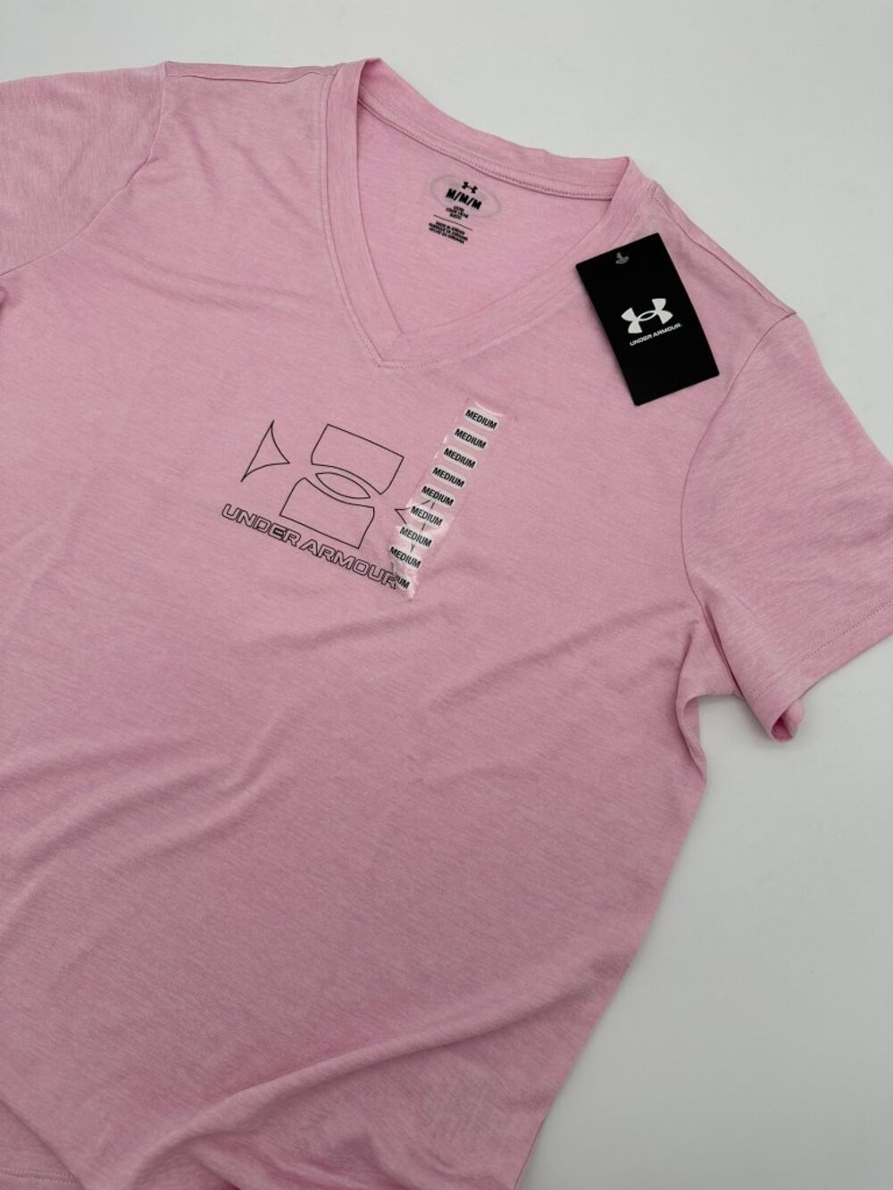 Under Armour Women's Tech Twist Branded Short Sleeve Tee, Size Medium, Pink